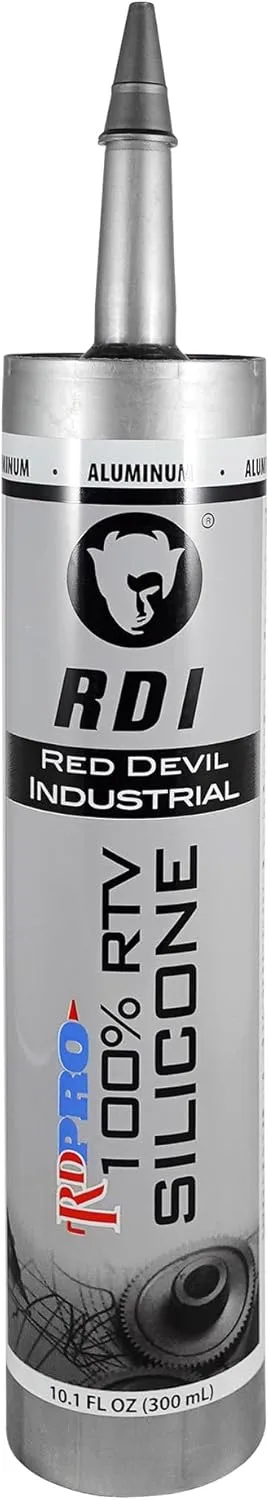 RED DEVIL PRO Industrial Grade RTV 100% Silicone Sealant, 10.1 oz Tube