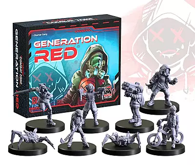 Cyberpunk Combat Zone Generation Red Miniatures Game Starter Gang