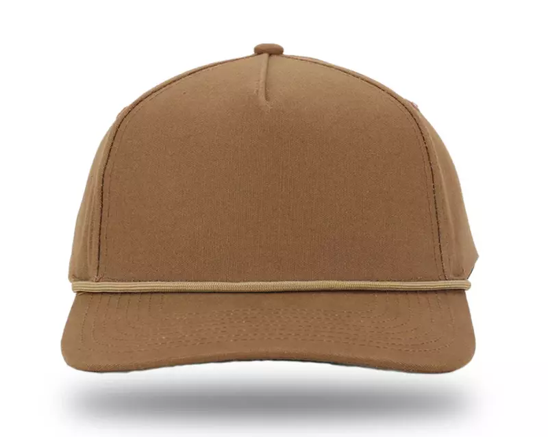 Custom 5 Panel Ribbit Rope Hats (Leatherette Patch)