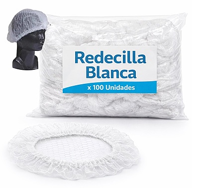 Redecilla Blanca para Cabello x 100 Unidades