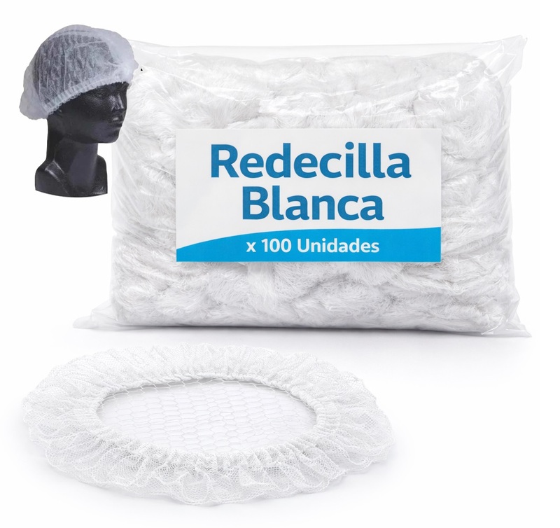Redecilla Blanca para Cabello x 100 Unidades