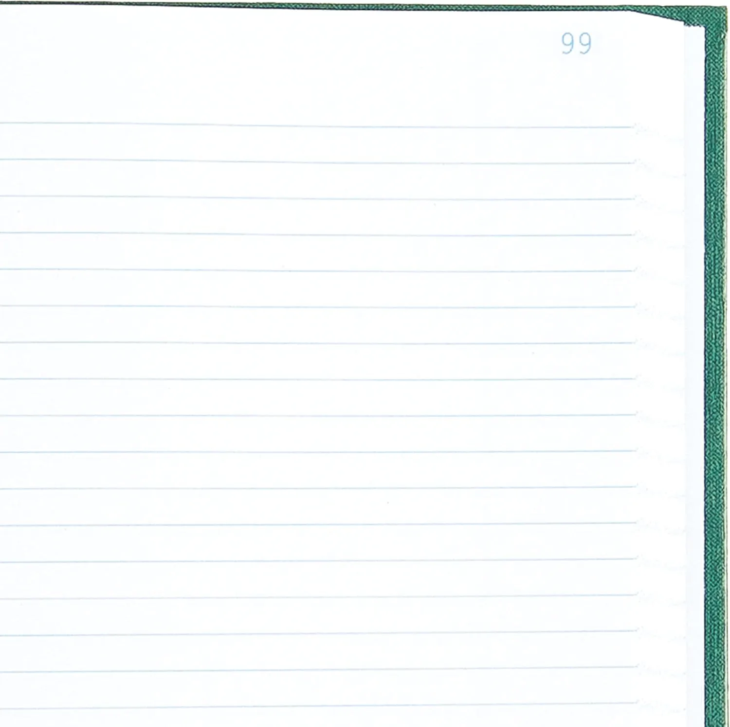 National Emerald Series Record Book, Canvas Hard Cover, Perfect Binding, 12.125" x 7.5", 500 Numbered Pages, Green (56151)