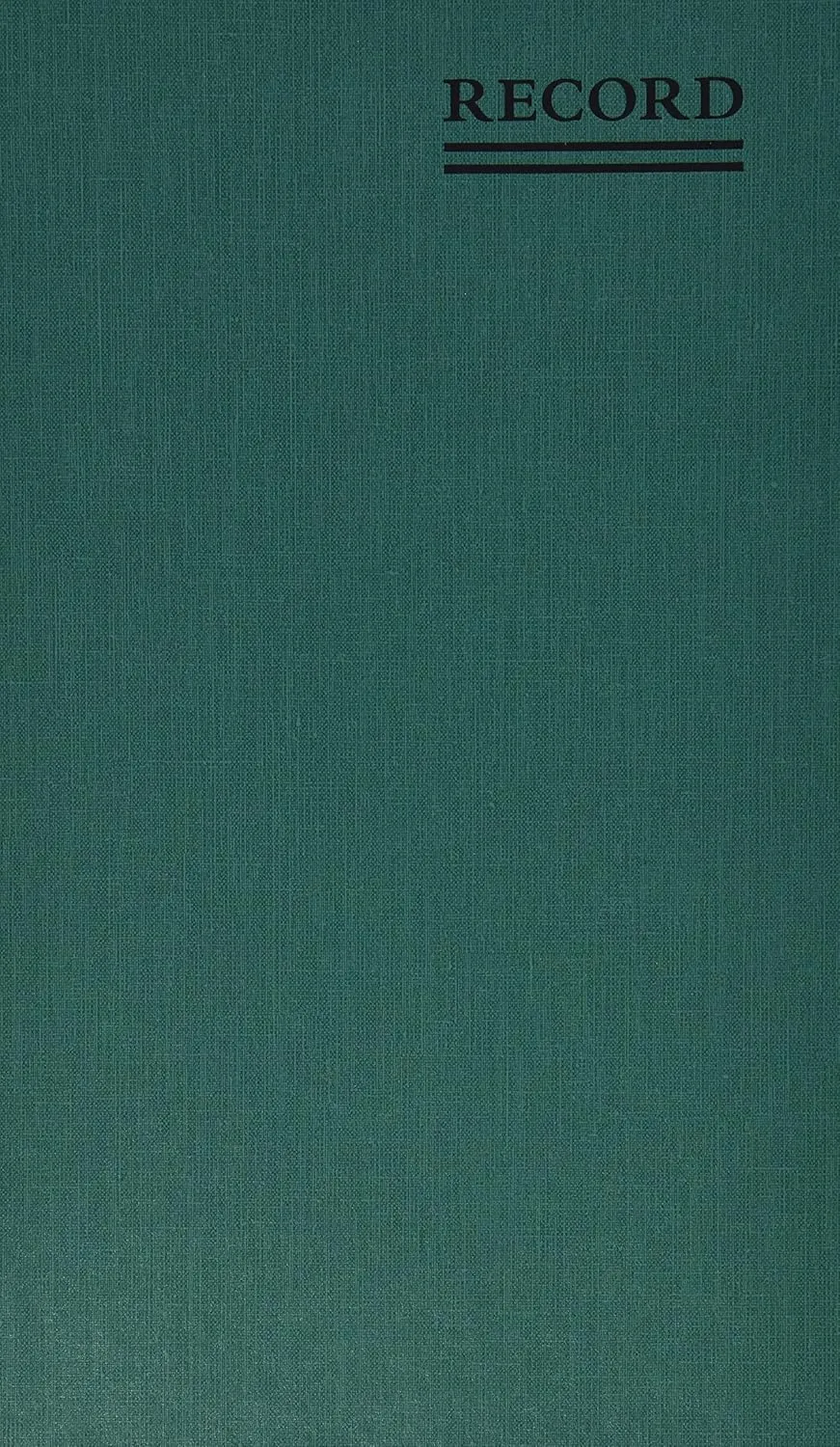 National Emerald Series Record Book, Canvas Hard Cover, Perfect Binding, 12.125" x 7.5", 500 Numbered Pages, Green (56151)