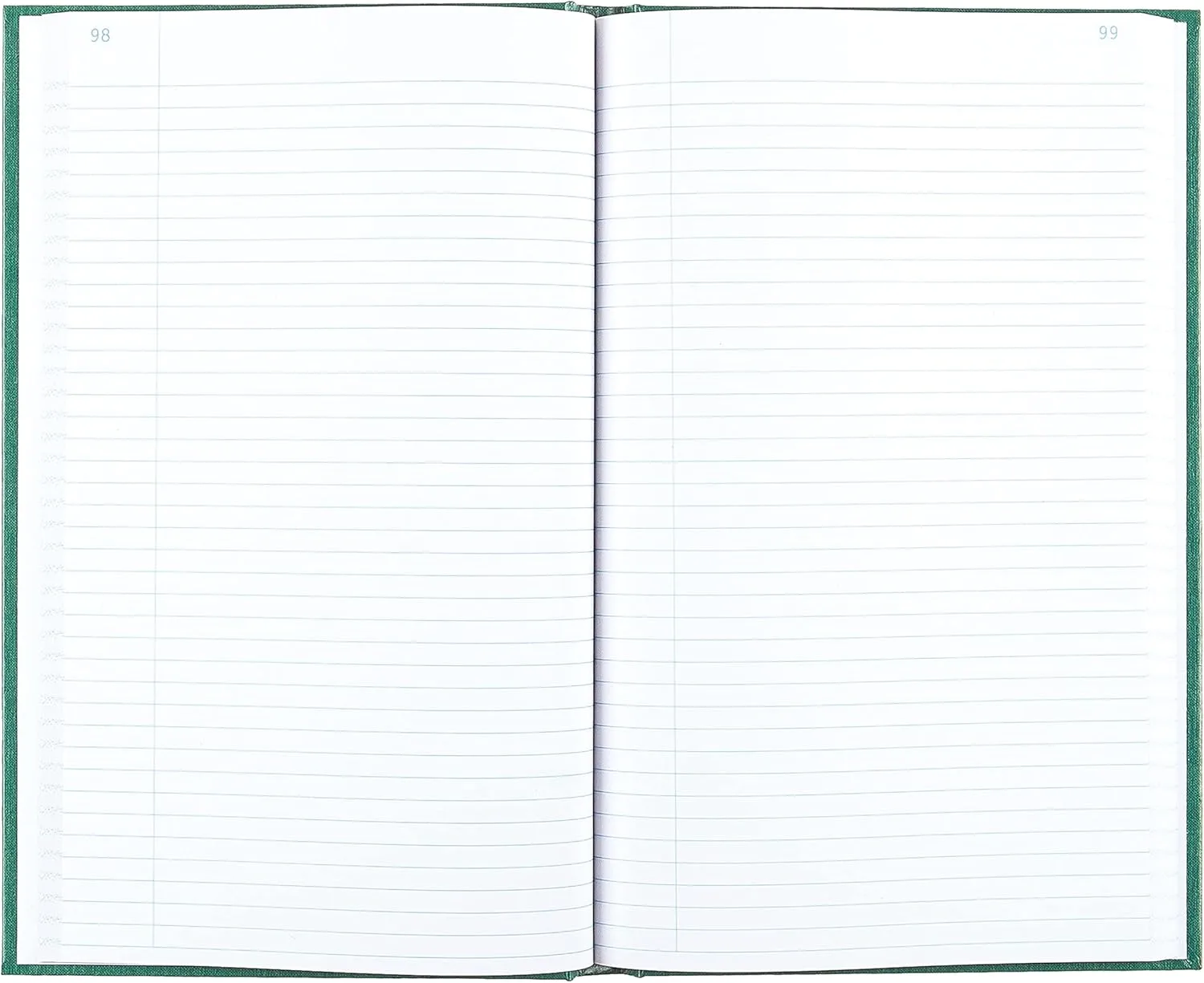 National Emerald Series Record Book, Canvas Hard Cover, Perfect Binding, 12.125" x 7.5", 500 Numbered Pages, Green (56151)