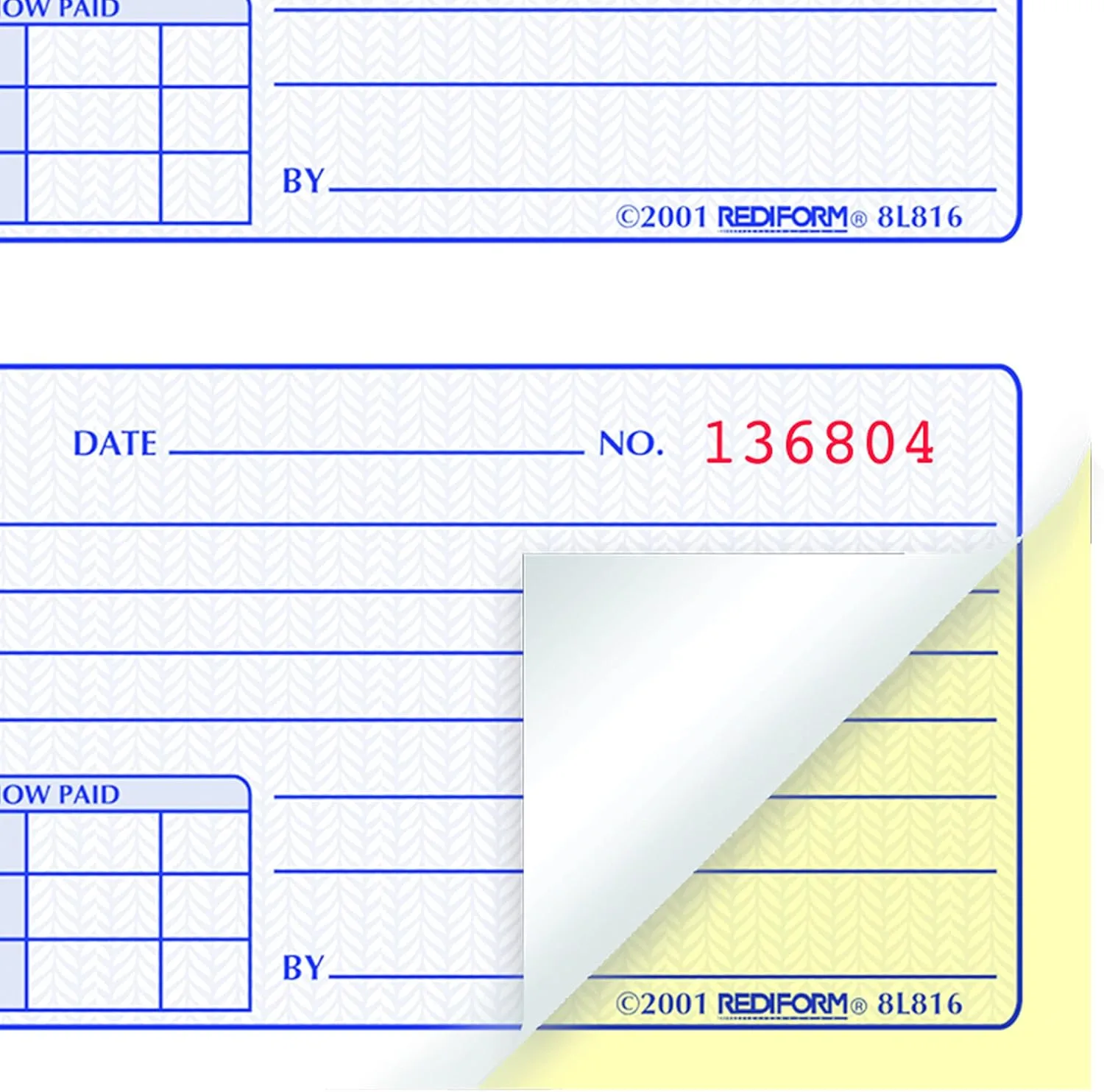 Rediform MRediform Money Receipt Collection Forms, 2-Part, Carbonless, 7in x 2 3/4in, Set Of 400
