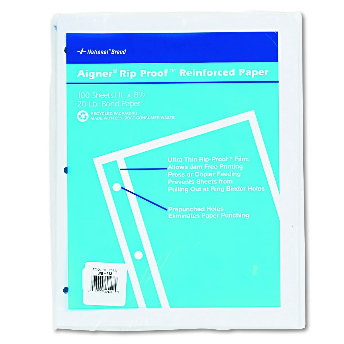 Rediform Reinforced Filler Paper, Letter, 100 Sheets, White