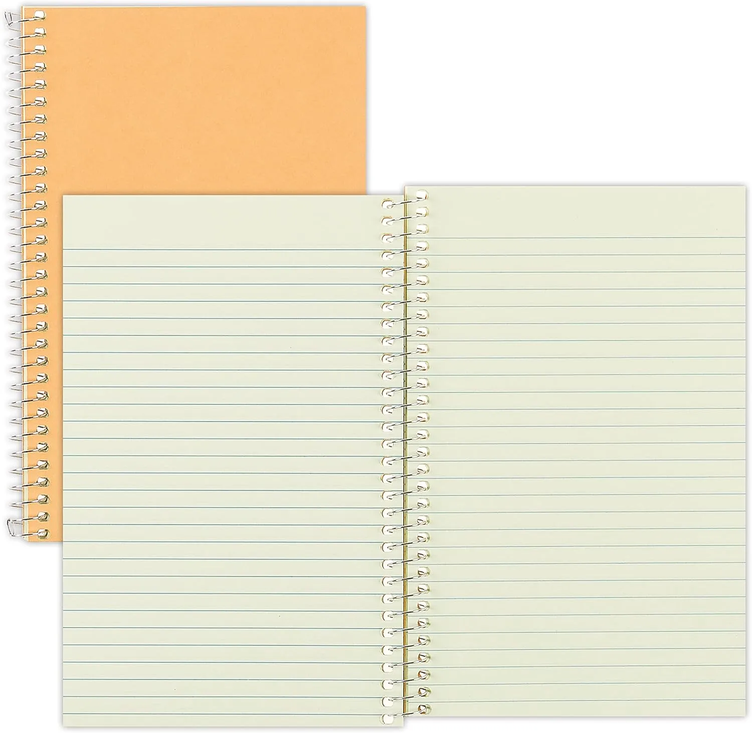 Rediform/National Single-Subject Wirebound Notebook, Narrow Rule, 7.75 x 5 in, 80 Sheets, Brown