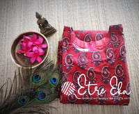 Ajrakh Hand Block Printed Mul Cotton Straight Kurti Top 