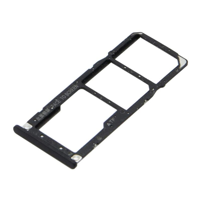 CampaignRider New Outer Sim Tray Slot Card Holder Sim Tray Compatible with Xiaomi Redmi 6 Pro : Black [Free SIM Ejector]