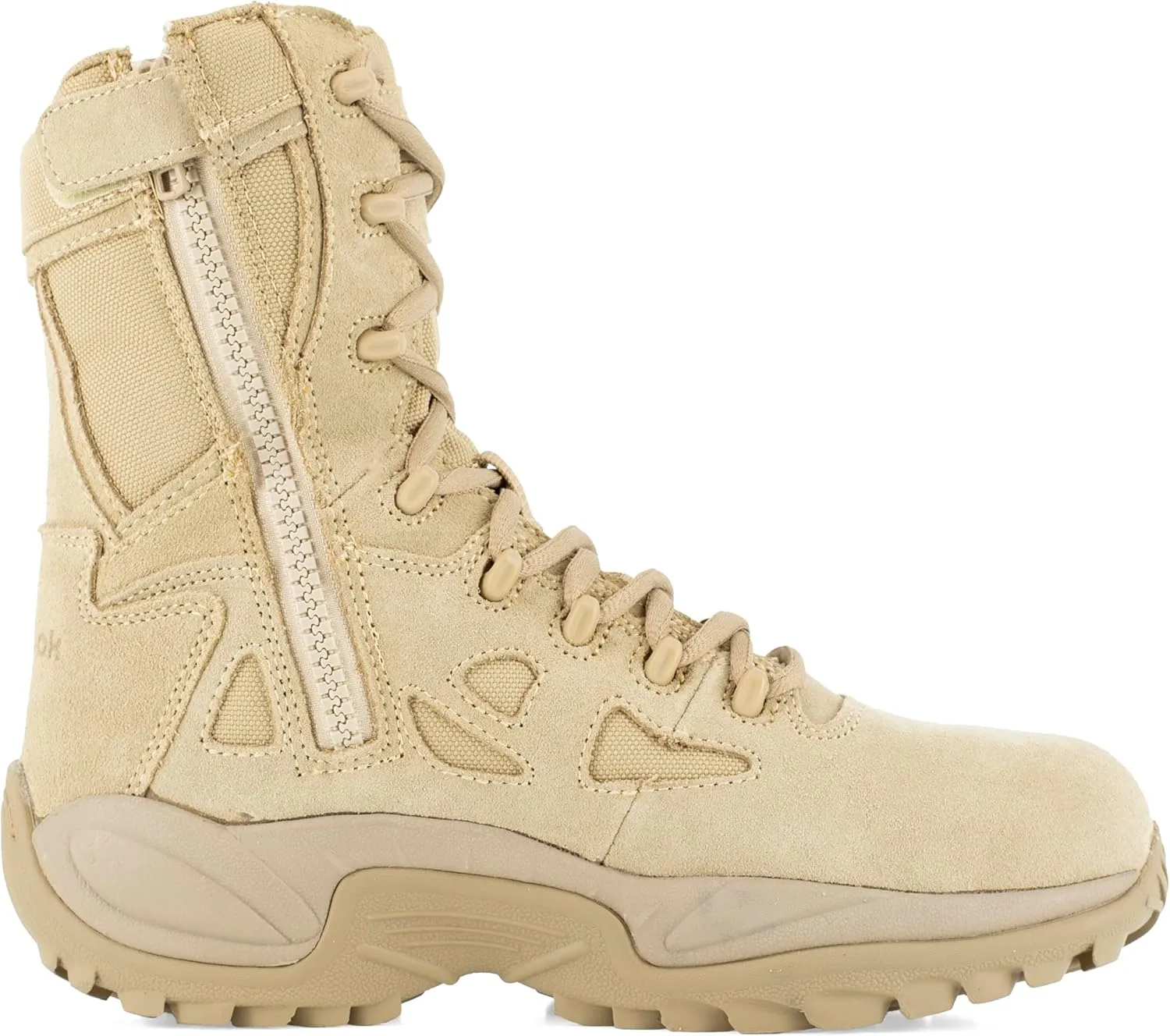 Reebok Men's Rapid Response RB8895 8" Soft Toe Tactical Boot with Side Zipper