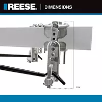 Reese 66092 Weight Distribution with Dual Cam II Active Sway Control, 8,000 lbs. Capacity and Dual Cam II Replacement Brackets and Ball Mount