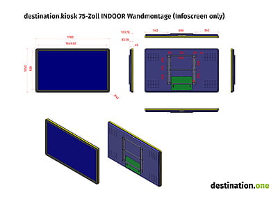 destination.kiosk 75-Zoll INDOOR Wandmontage (Infoscreen only) destination.kiosk 75-Zoll INDOOR Wandmontage (Infoscreen only)