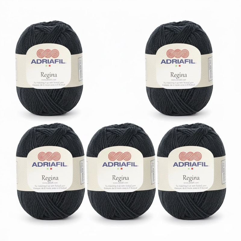 Lotto 5 gomitoli Adriafil Regina col. 57 grigio piombo 250 gr Lotto 5 gomitoli Adriafil Regina col. 57 grigio piombo 250 gr