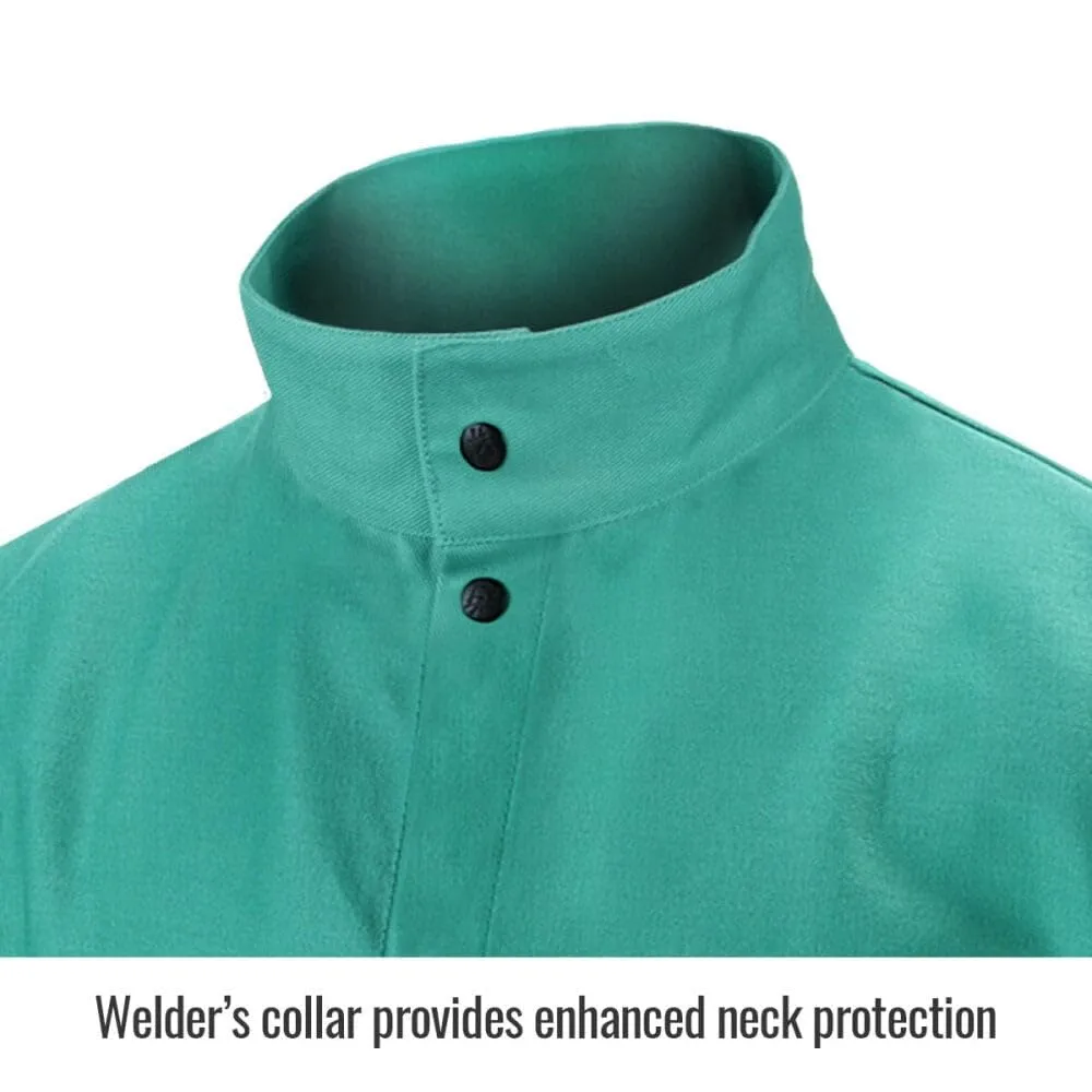 Revco F930C-L Flame Retardant Coat, 9 oz. Cotton, 2XL Green XX-Large