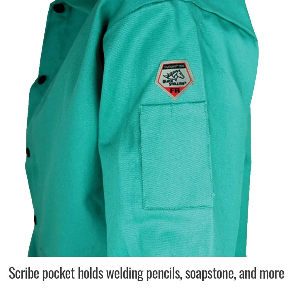 Revco F930C-L Flame Retardant Coat, 9 oz. Cotton, 2XL Green XX-Large