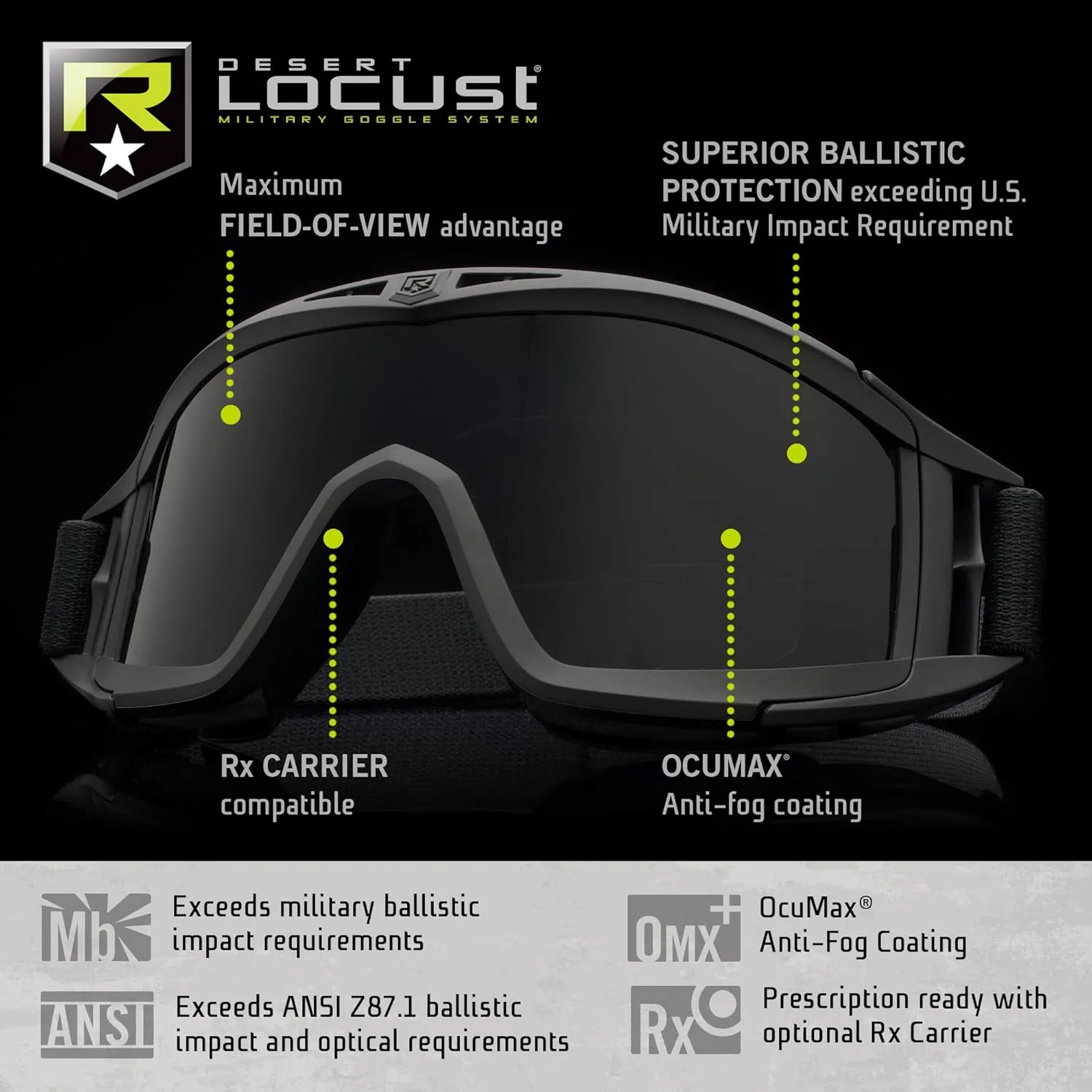 REVISION MILITARY Desert Locust Ballistic Goggle Basic