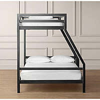 Modern Gray Twin Over Full Bunk Bed for Kids Room – Space-Saving Design Modern Gray Twin Over Full Bunk Bed for Kids Room – Space-Saving Design