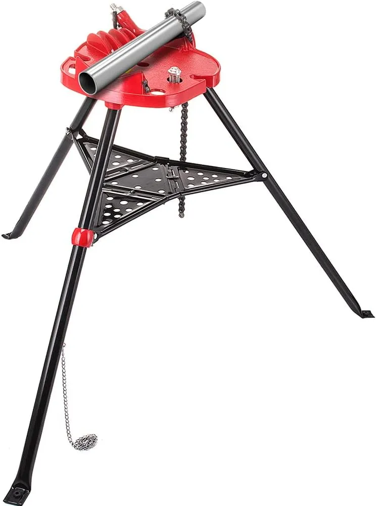 RIDGID 10883 Model 418 Oiler with Premium Thread Cutting Oil + Mophorn 460-6 Tripod Pipe Chain Vise Oiler + Pipe Chain Vise