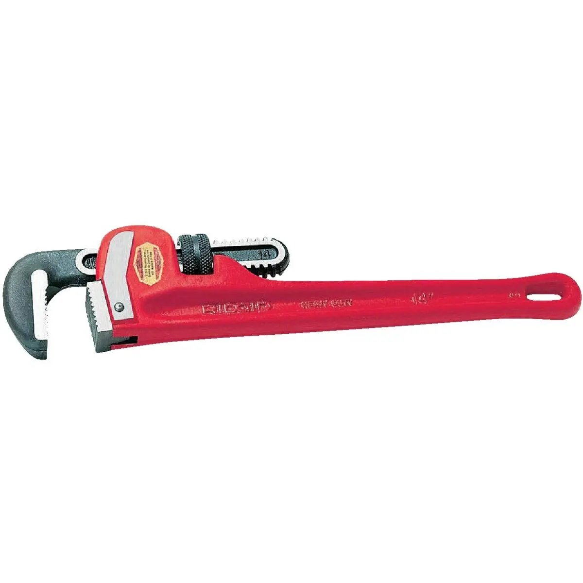 RIDGID 14" Straight Pipe Wrench, Cast Iron, 2" Capacity