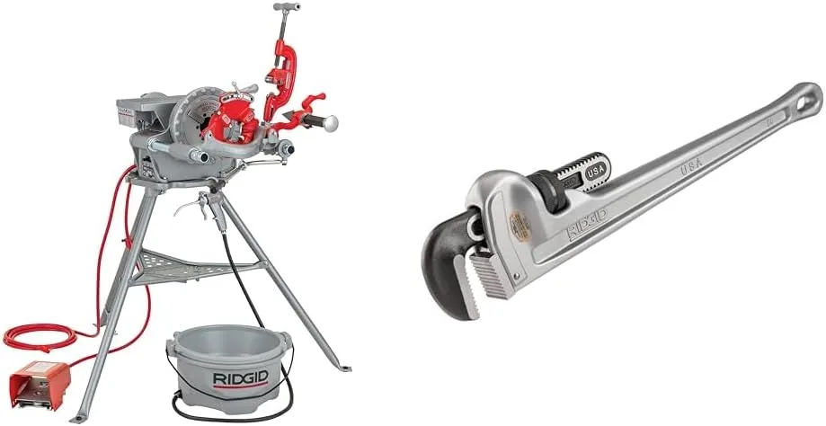 RIDGID 15682 Model 300 Power Drive Complete, 38 RPM Pipe Threading Machine and 1/2-Inch to 3/4-Inch & 31105 Model 824