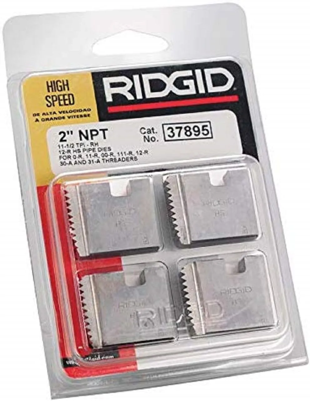 Pipe Thread Die, 2 In, HSS, 4 Pc