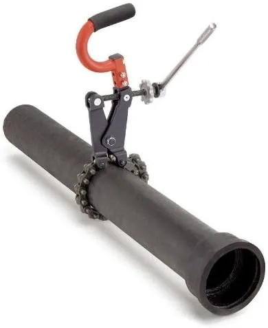 RIDGID 69982 Model 226 In-Place Soil Pipe Cutter, 1-1/2-inch to 6-inch Chain Pipe Cutter,Black/Red, Small Tools