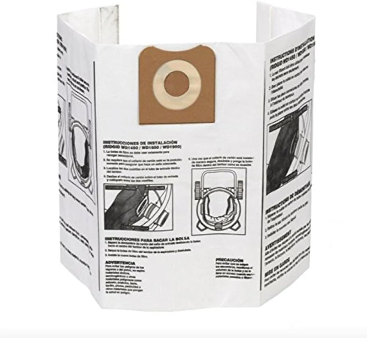 RIDGID - 23743 High Efficiency, Dry Pickup Dust Bags for 12 - 16 Gallon Wet / Dry Vacuums (2 Pack) 0 Dust Bags