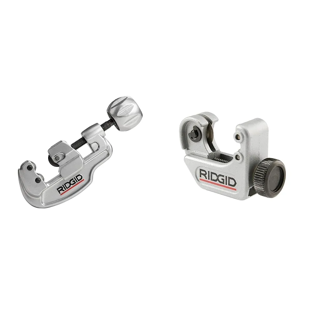 RIDGID 29963 Model 35S 1/4" to 1-3/8" Stainless Steel Tubing Cutter with X-CEL Knob, Silver Small Cutter+ Tube Cutter