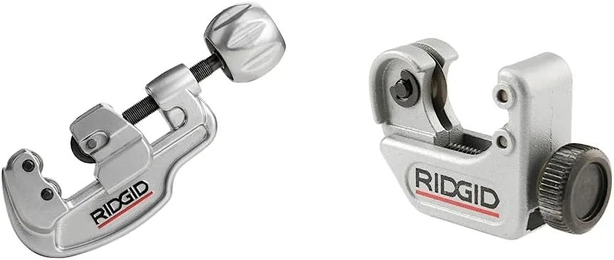 RIDGID 29963 Model 35S 1/4" to 1-3/8" Stainless Steel Tubing Cutter with X-CEL Knob, Silver Small Cutter+ Tube Cutter