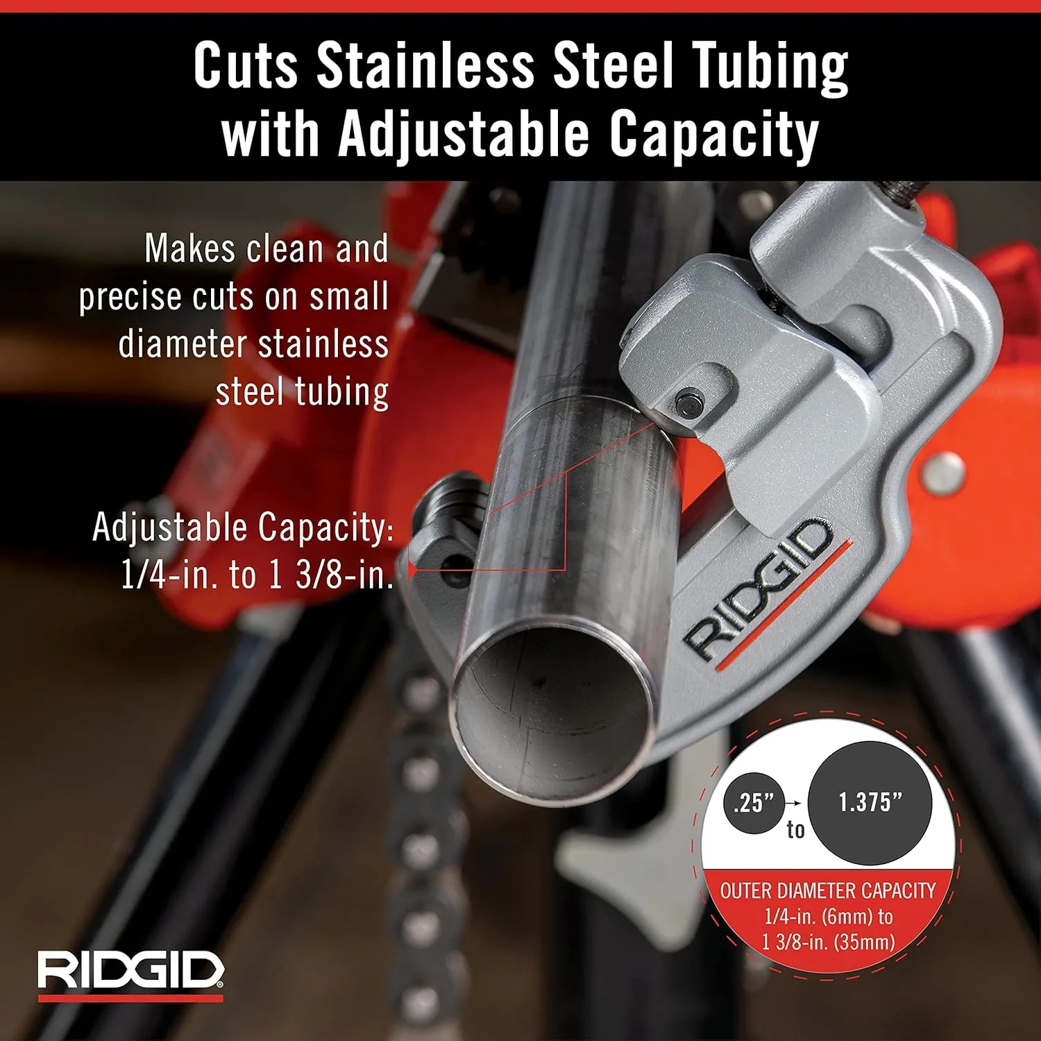 RIDGID 38048 Heavy-Duty Pipe Bender (1/2") and Tubing Cutter — Bender + Tubing Cutter, Silver