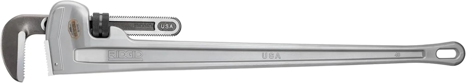 RIDGID 31115 Model 848 Aluminum Straight Pipe Wrench, 48-inch Plumbing Wrench