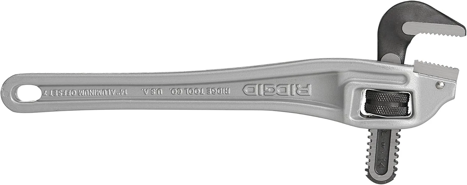 Ridgid 31120 model 14 Aluminum Offset Pipe Wrench, 14" Plumbing Wrench Durability