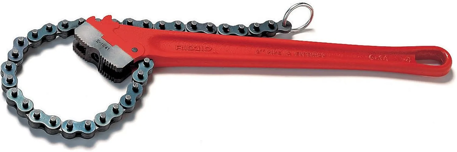 Chain & Strap Wrench: 3" Max Pipe, 20-1/4" Chain Length