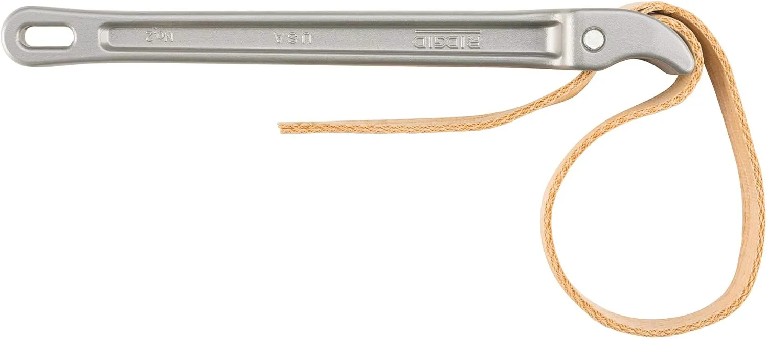 RIDGID 31350 #2 Aluminum Strap Wrench, 2-inch Capacity Adjustable Strap Wrench