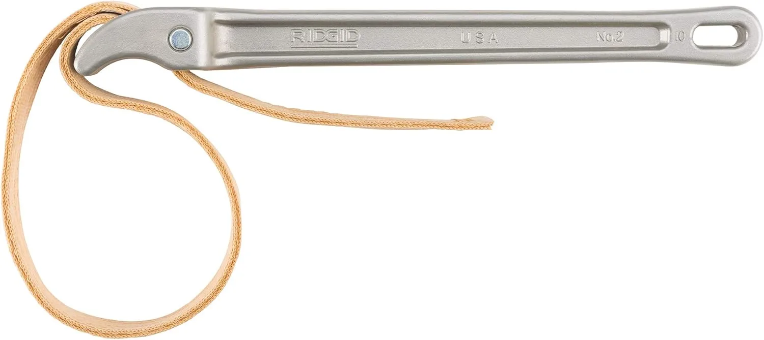 RIDGID 31350 #2 Aluminum Strap Wrench, 2-inch Capacity Adjustable Strap Wrench