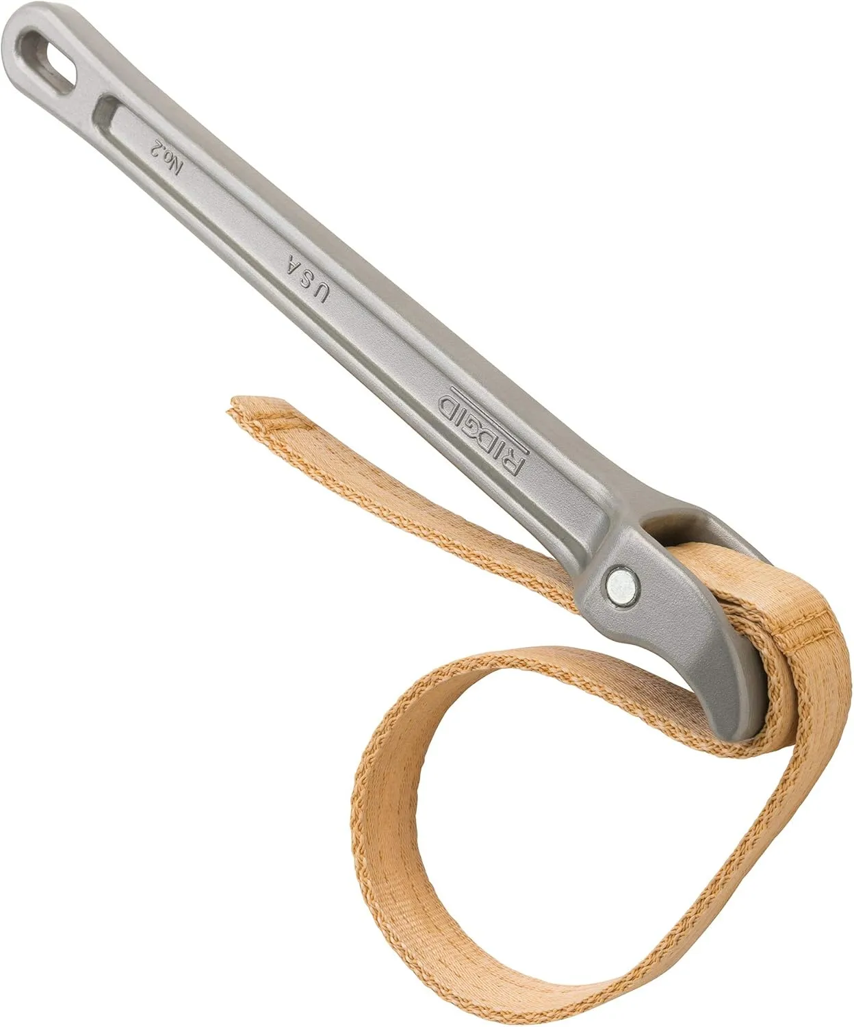 RIDGID 31350 #2 Aluminum Strap Wrench, 2-inch Capacity Adjustable Strap Wrench
