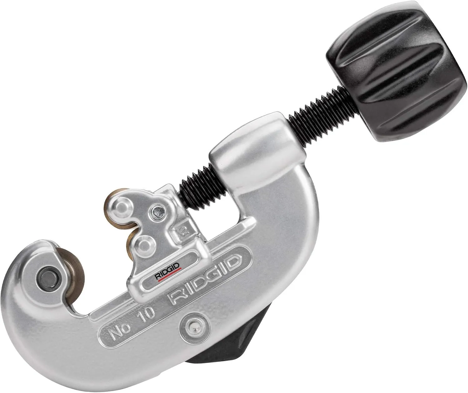 RIDGID 32910 Model 10 Screw Feed Tubing Cutter, 1/8-inch to 1-inch Tube Cutter Small Silver/Black