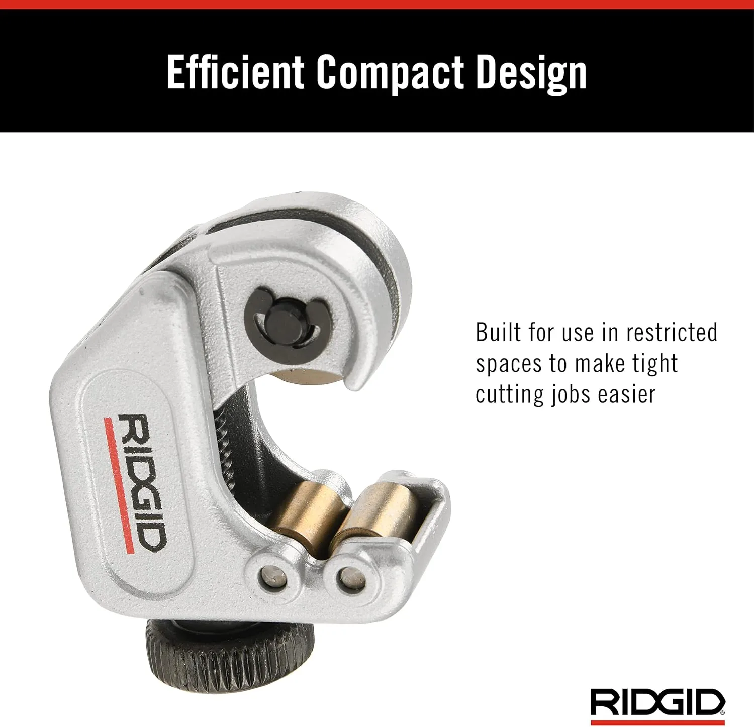 RIDGID 32975 Model 103 Close Quarters Tubing Cutter, 1/8-inch to 5/8-inch Tube Cutter , Silver , Small Small Cutter