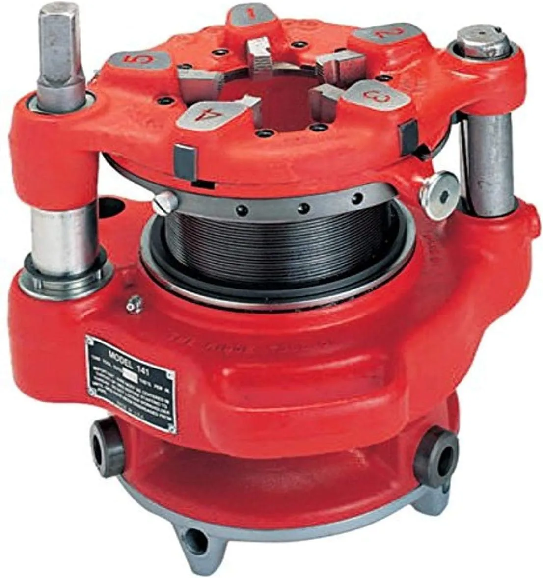 RIDGID 36620 141 NPT Receding Geared Threader for 2 1/2-Inch to 4-Inch Pipes, Built-In Jaw Clutch, Fully Enclosed Gearing