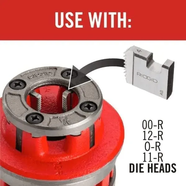 RIDGID 37835 Manual Threader Pipe Dies, Right-Handed Alloy NPT Pipe Dies with Nominal Pipe Size of 1-Inch for Ratchet