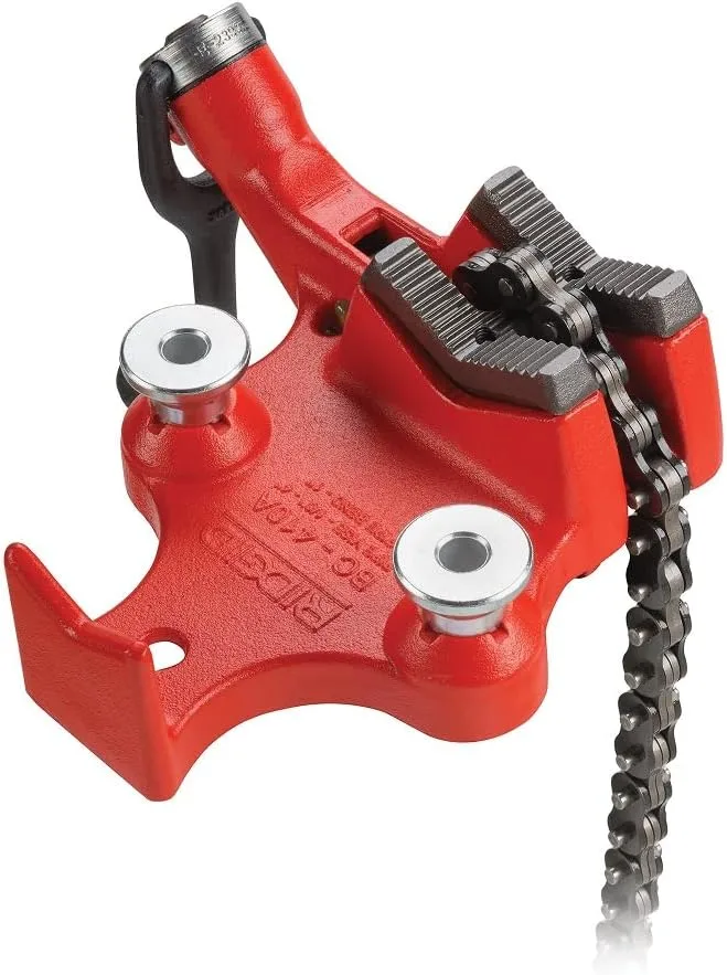 RIDGID Bench Chain Vises Bundle - BC610 Model Holds 1/4-6" Pipe & BC410 Model Holds 1/8-4" Pipe Modern + Top Screw Bench