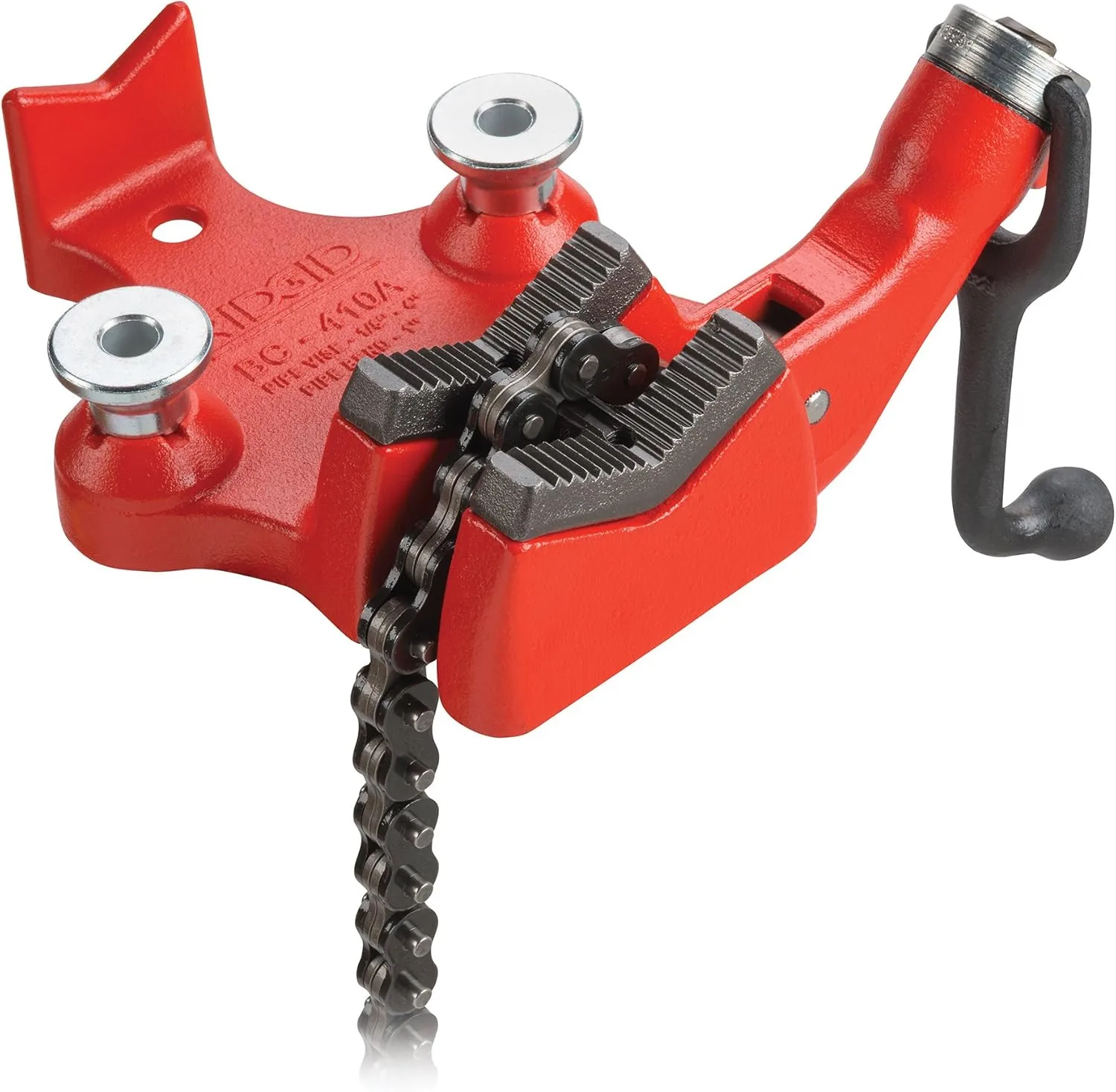 RIDGID Bench Chain Vises Bundle - BC610 Model Holds 1/4-6" Pipe & BC410 Model Holds 1/8-4" Pipe Modern + Top Screw Bench