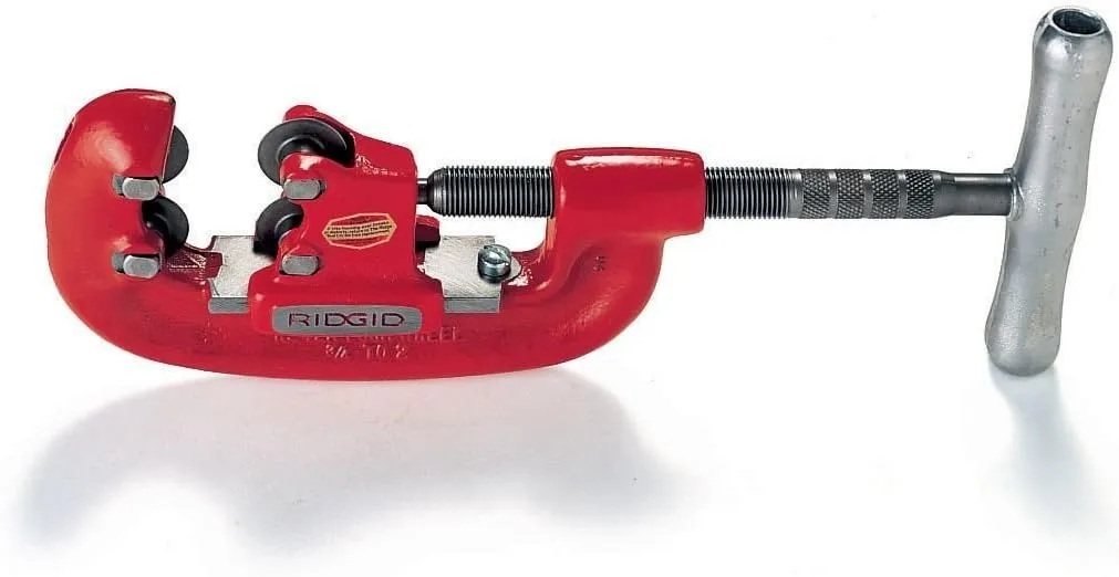 RIDGID 32870 Model 42-A Heavy-Duty 4-Wheel Pipe Cutter, 3/4-inch to 2-inch Steel Pipe Cutter,Silver/Red