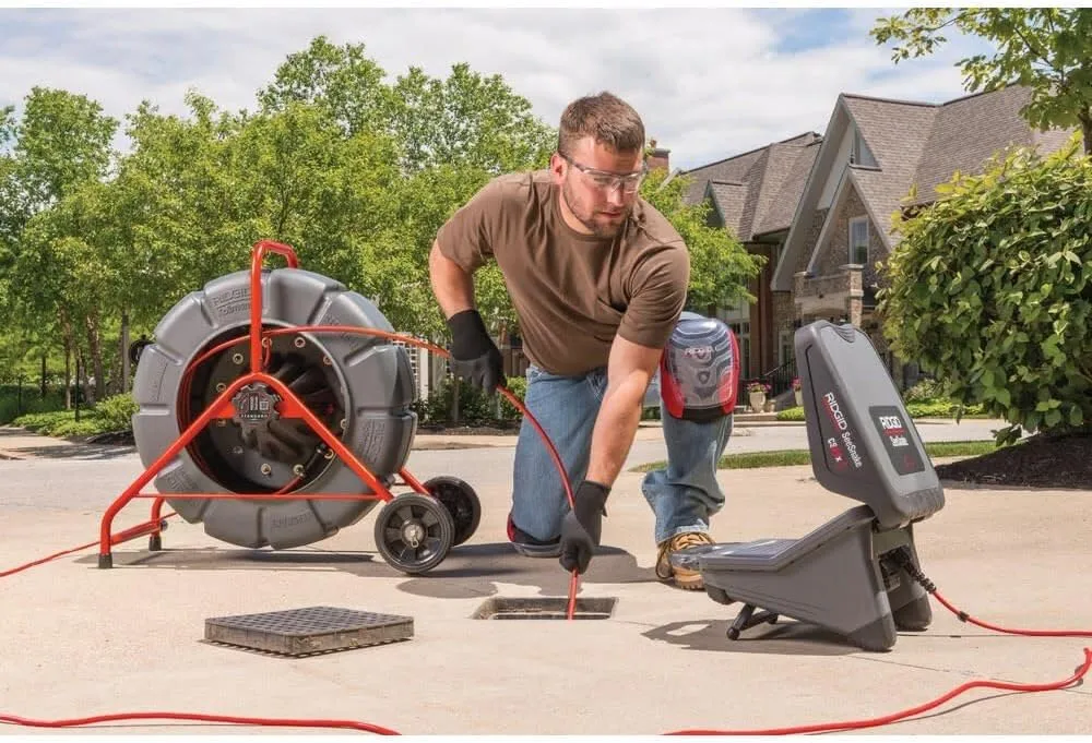 RIDGID 63583 325' SeeSnake Self-Leveling TruSense Sewer Camera Reel, Sewer Inspection