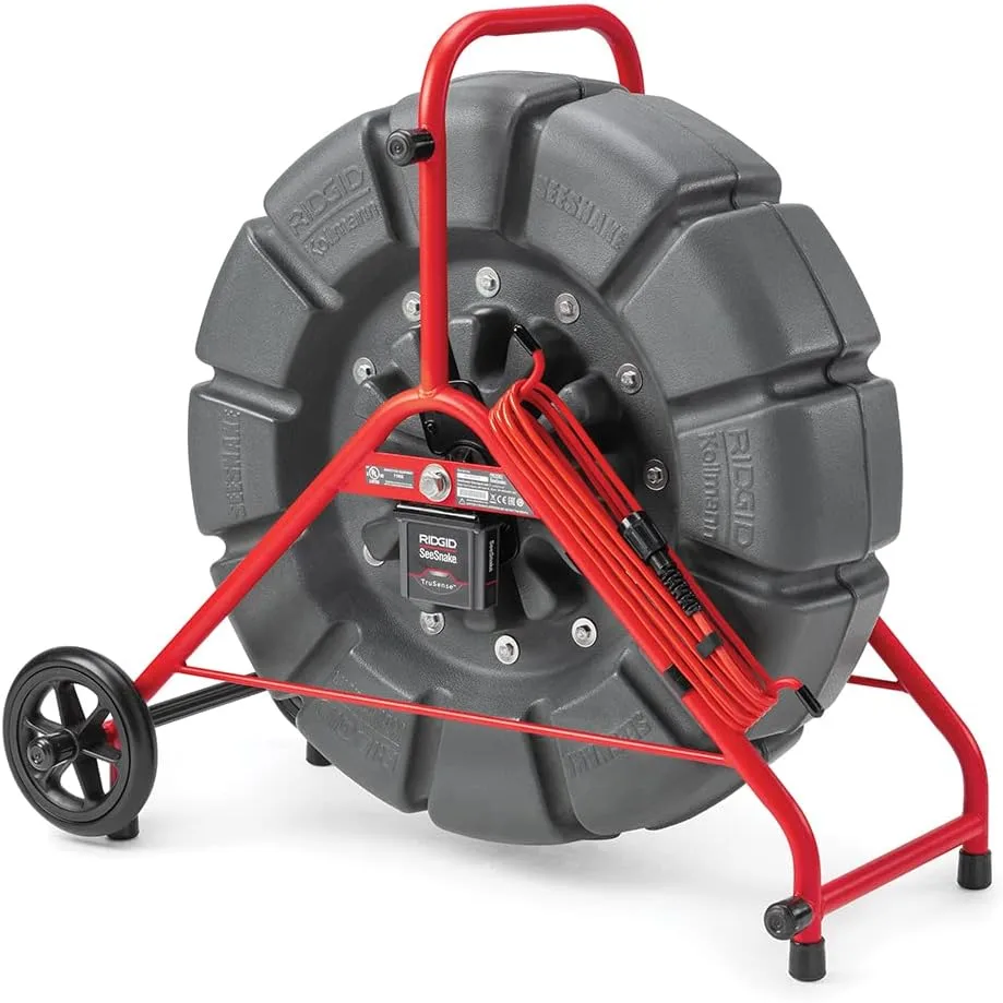 RIDGID 63603 200' Standard SeeSnake Self Leveling TruSense Sewer Camera Reel, Sewer Inspection