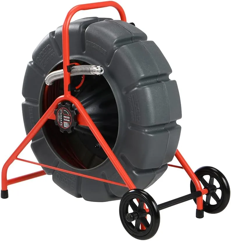 RIDGID 63603 200' Standard SeeSnake Self Leveling TruSense Sewer Camera Reel, Sewer Inspection