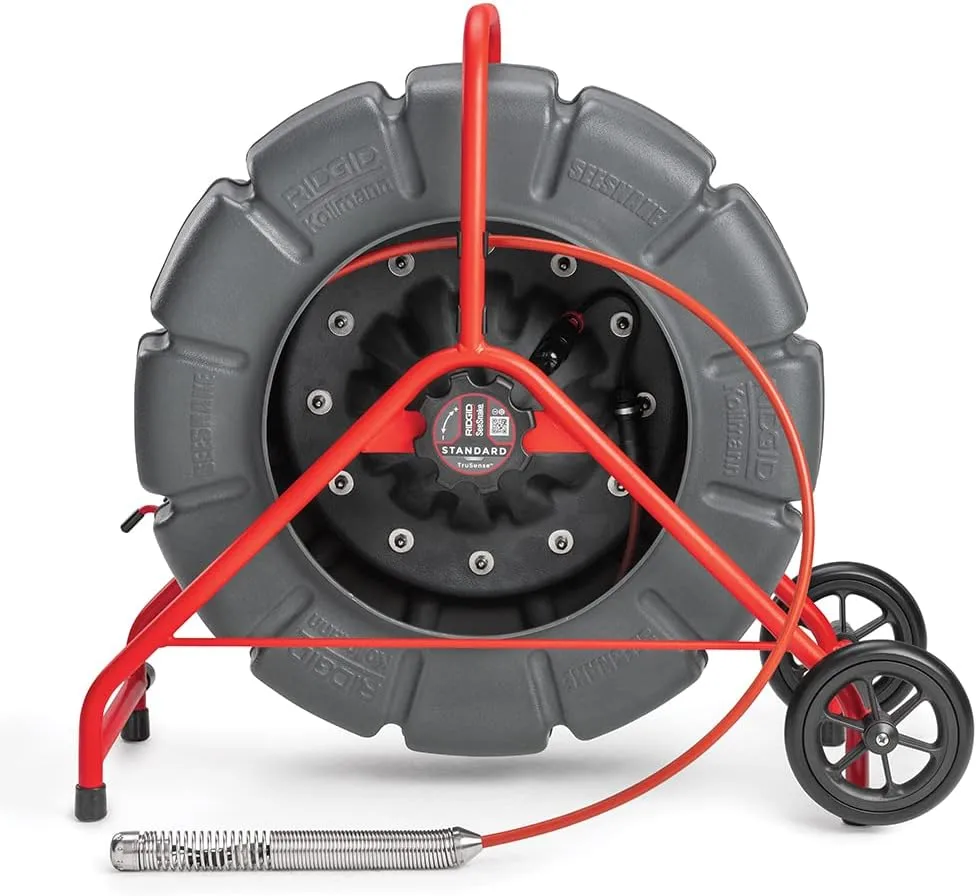 RIDGID 63603 200' Standard SeeSnake Self Leveling TruSense Sewer Camera Reel, Sewer Inspection