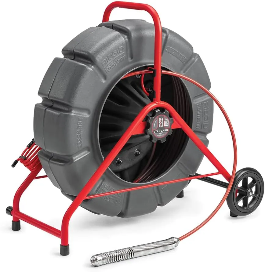 RIDGID 63603 200' Standard SeeSnake Self Leveling TruSense Sewer Camera Reel, Sewer Inspection