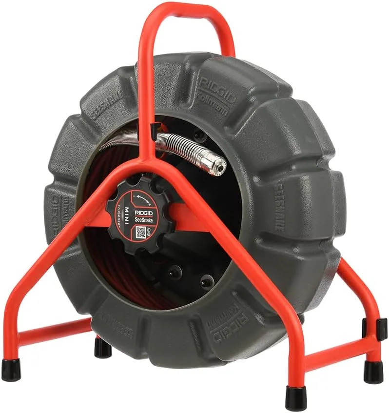 RIDGID 63628 200' Mini SeeSnake Self Leveling TruSense Sewer Camera Reel