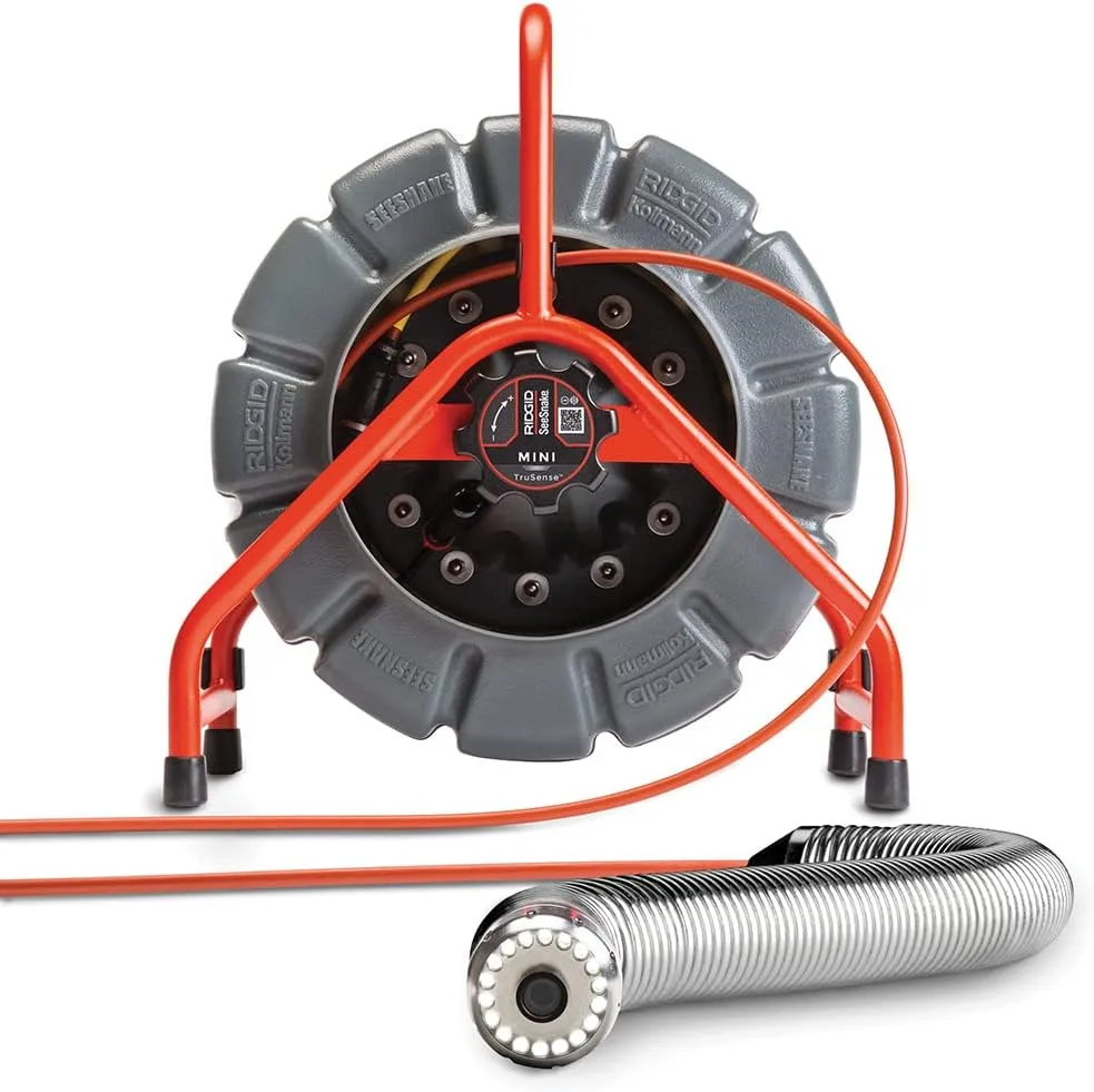 RIDGID 63628 200' Mini SeeSnake Self Leveling TruSense Sewer Camera Reel